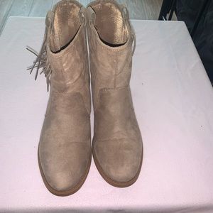 Tan Fringe Boots